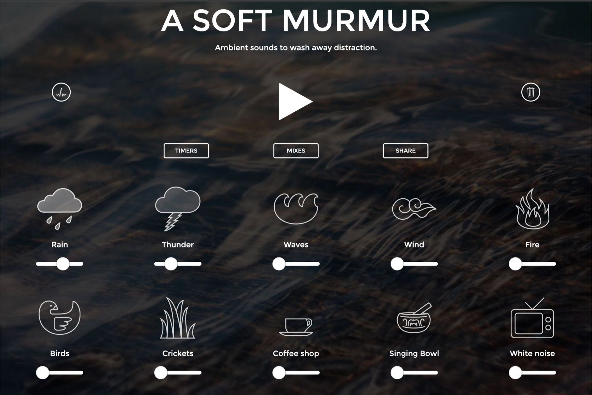 a soft murmur