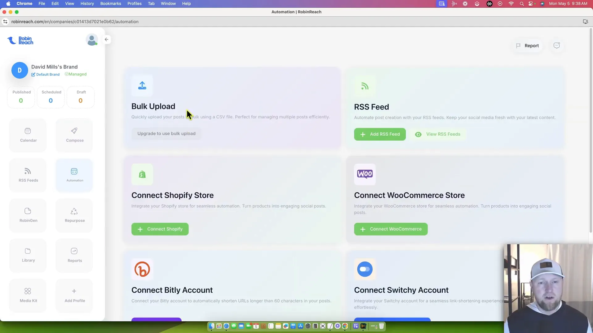 Automation features in Robin Reach