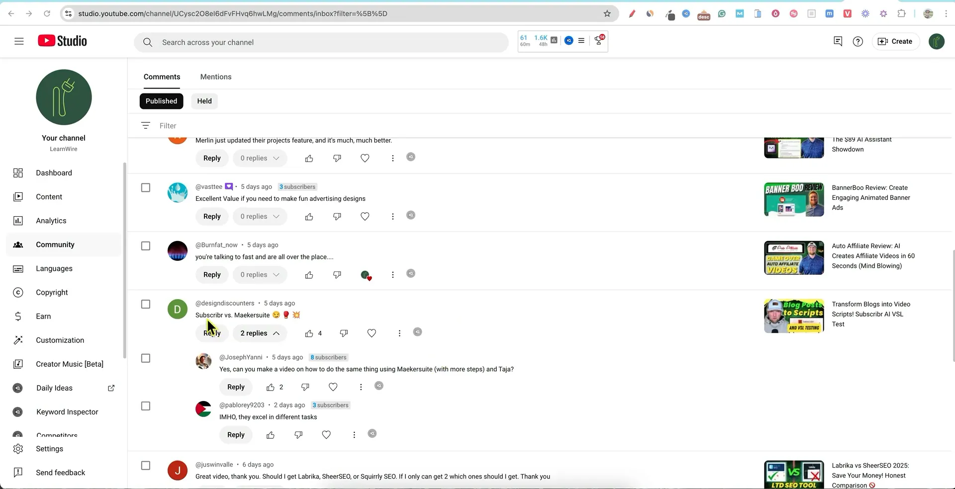 Requesting Viewer Feedback
