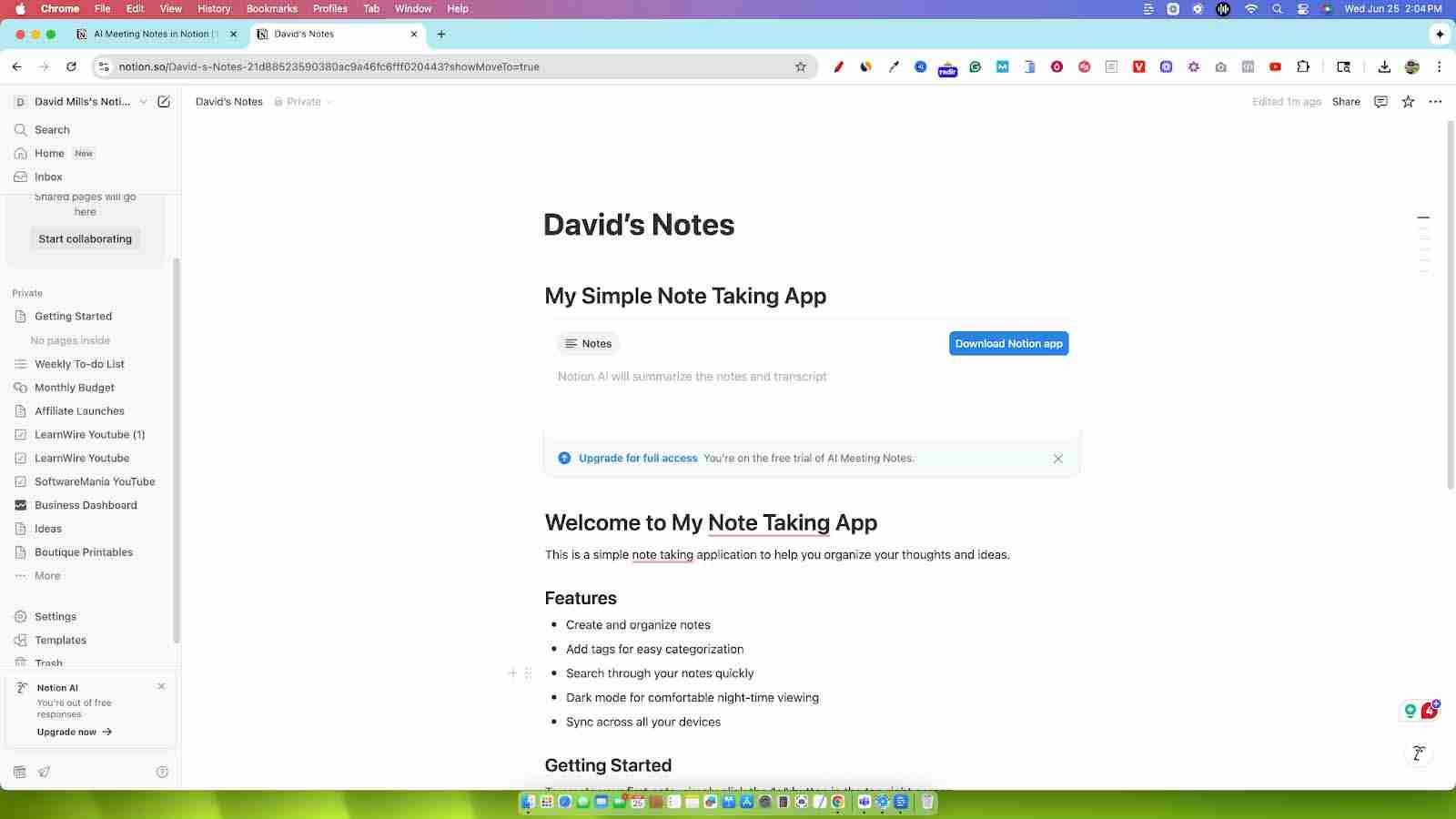 notion ai meeting notes